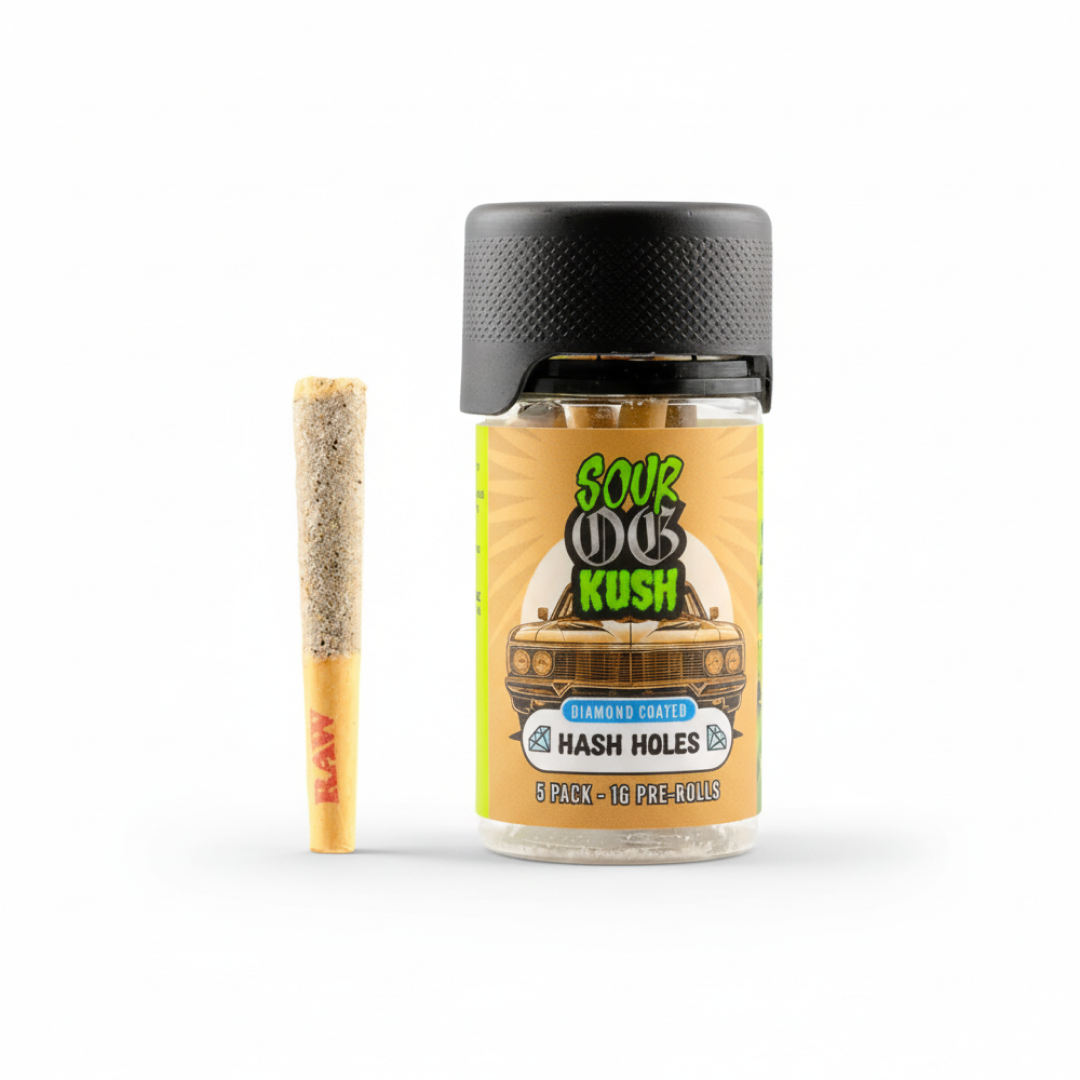 Grenco Goods Hash Holes – Diamond Coated Pre-Rolls (5 Pack)