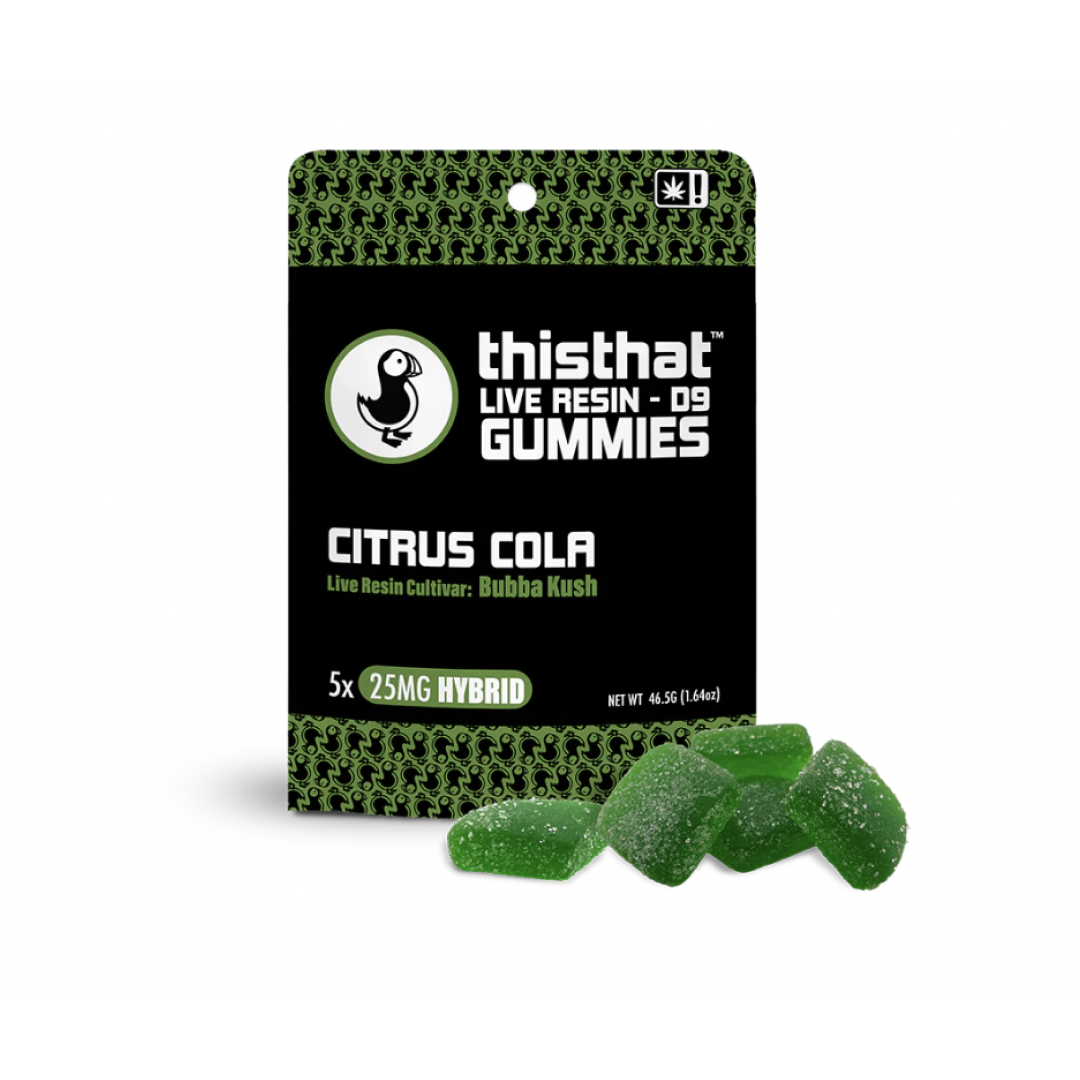 ThisThat Live Resin D9 Gummies — 5‑Pack (5 x 25mg)