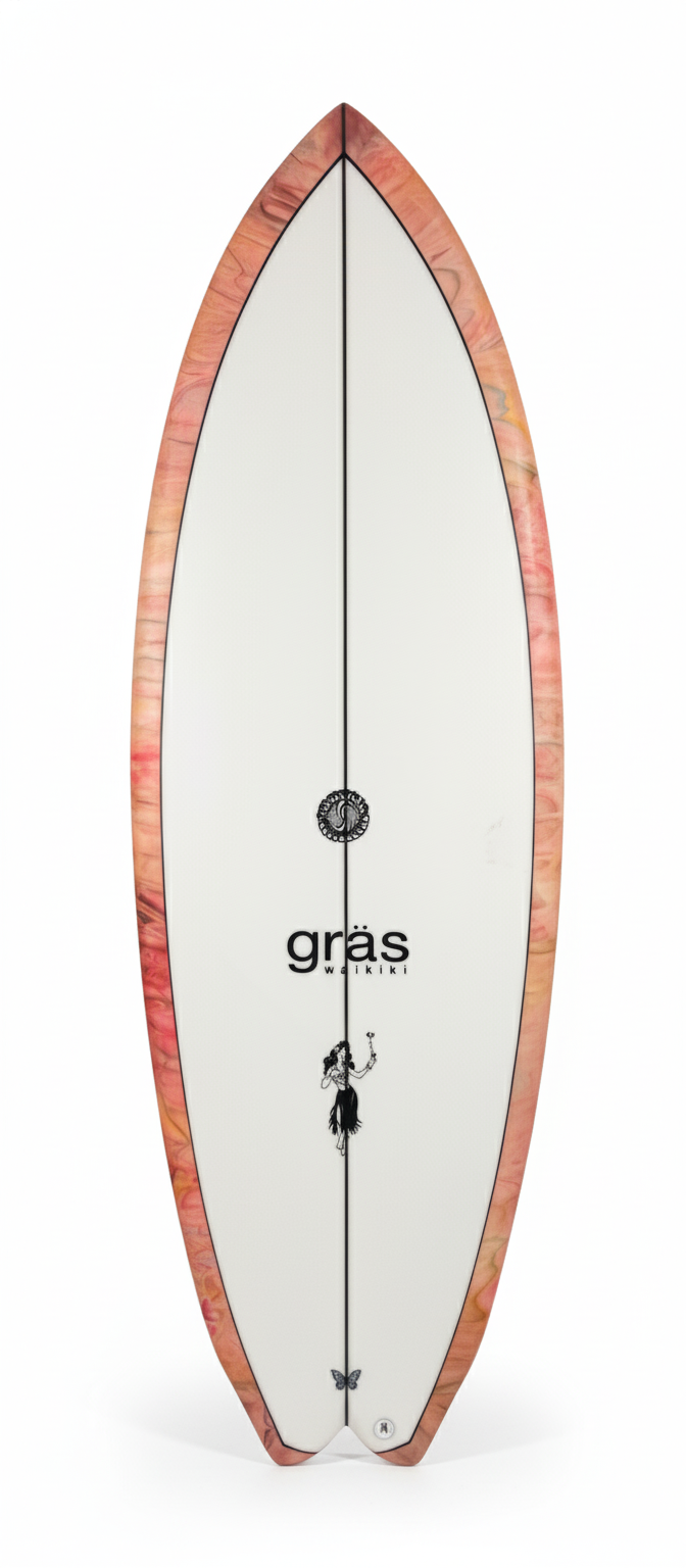 🏄‍♀️ 5’4 Twin Fish – Acid Swirl Edition