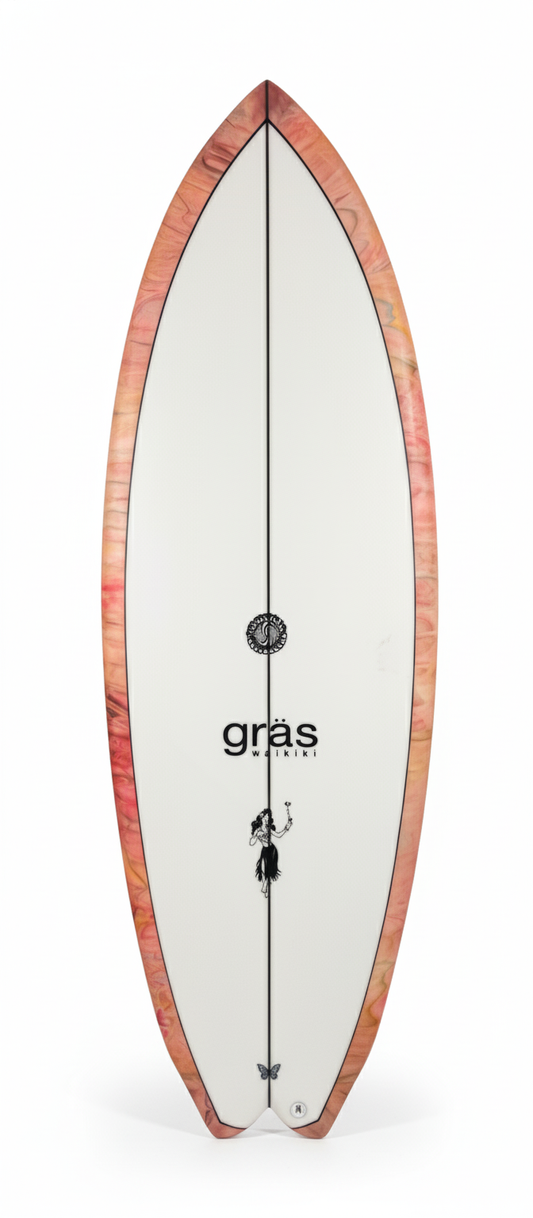 🏄‍♀️ 5’4 Twin Fish – Acid Swirl Edition