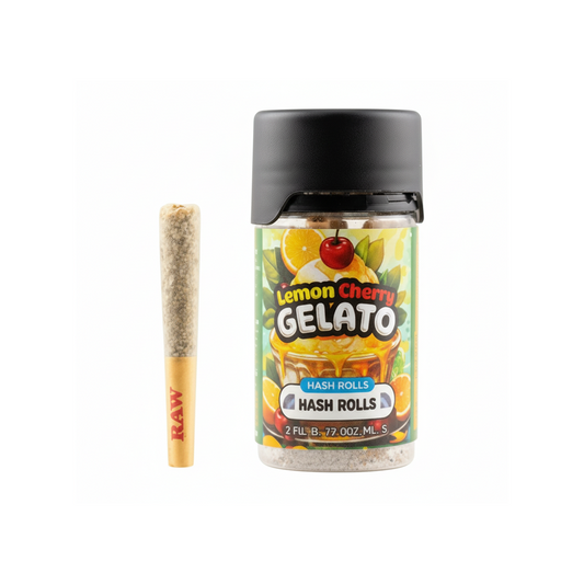 Grenco Goods Hash Holes THCa Pre-Roll — Lemon Cherry Gelato flavor jar and pre-roll