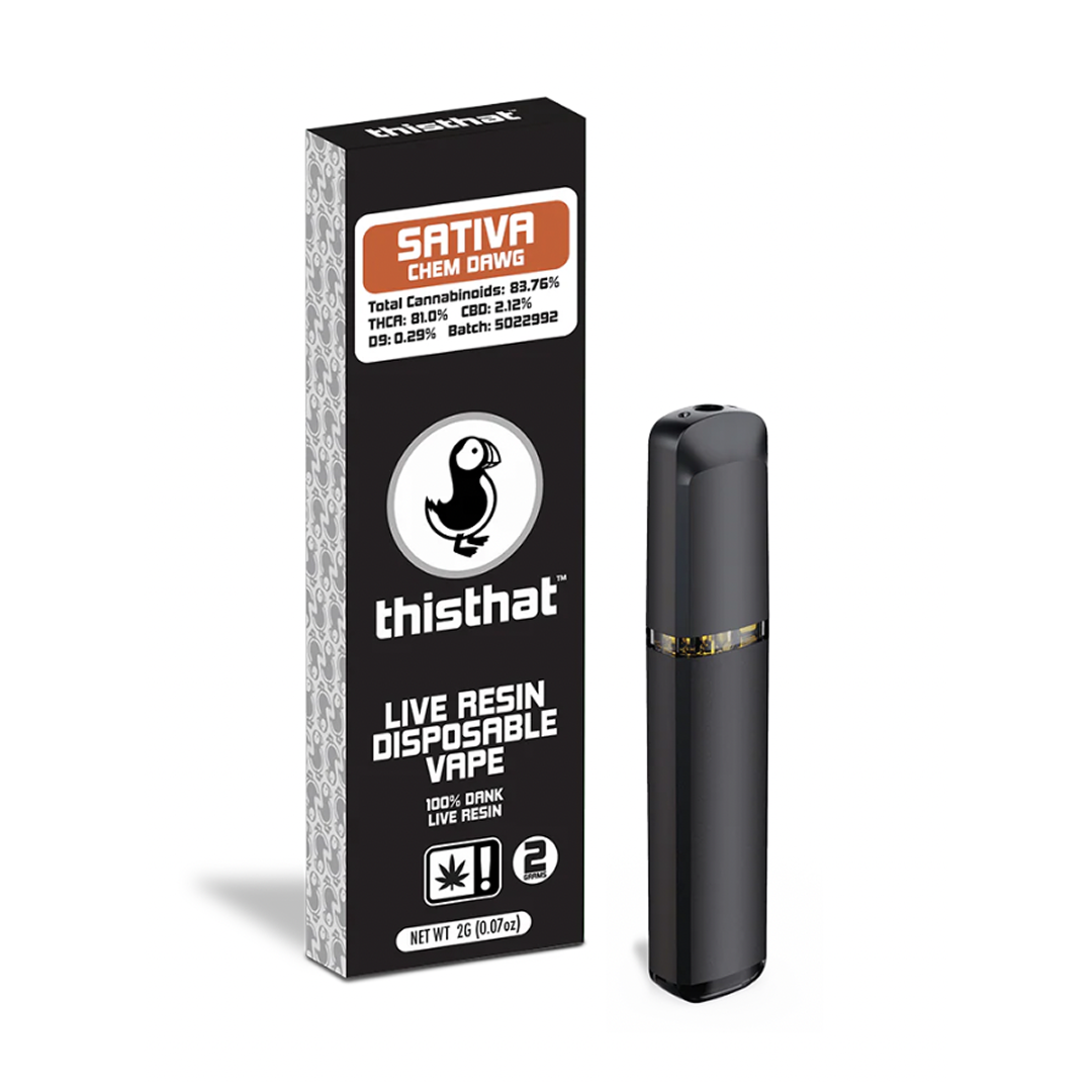 ThisThat Vape Chem Dawg – THCa Live Resin Disposable from Gräs Waikiki