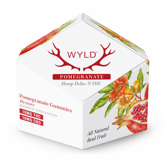Wyld Delta-9 THC + CBD Gummies — Pomegranate (Restore Blend)