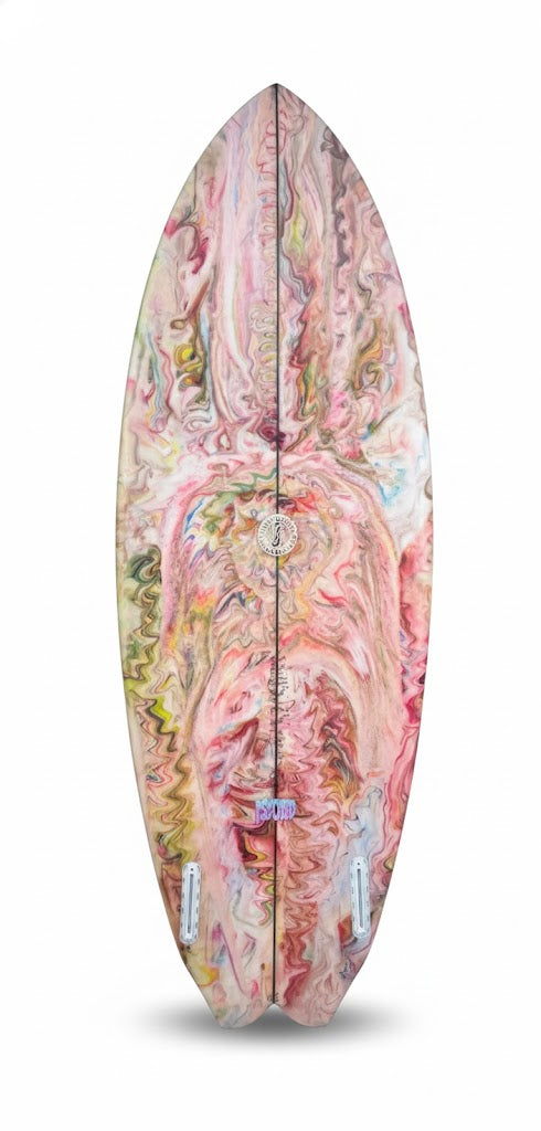 🏄‍♀️ 5’4 Twin Fish – Acid Swirl Edition