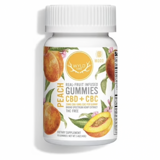 Wyld CBD + CBC Gummies — Peach (Mood & Uplift)