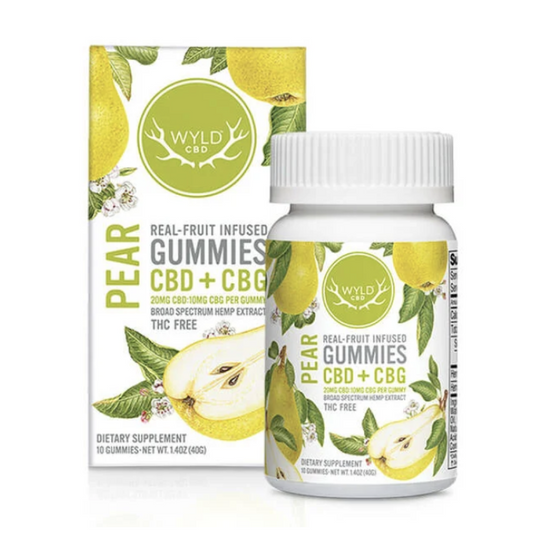 Wyld CBD + CBG Gummies — Pear (Focus & Clarity)